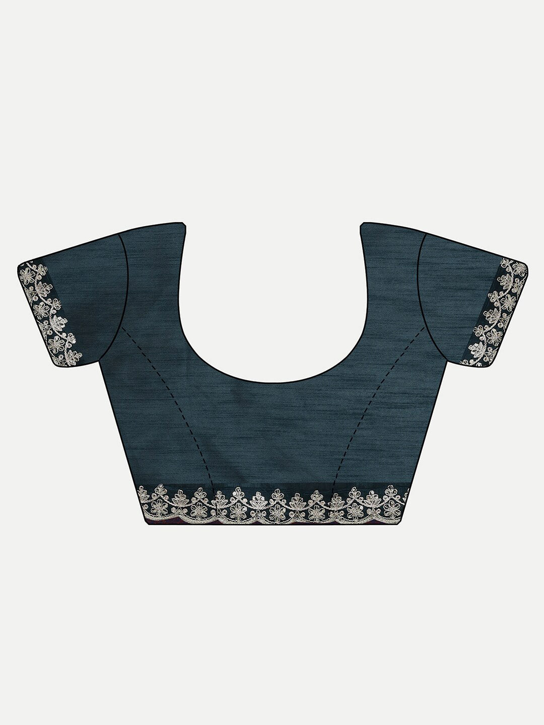 Sangria Ethnic Motifs Printed Embellished Saree | Grocsy