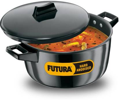 Hawkins Futura Hard Anodized Cook-n-Serve Bowl 23 cm Diameter 4 L with Lid (ACB40) | Grocsy