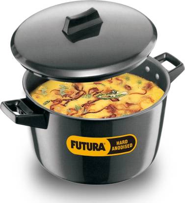 Hawkins Futura Hard Anodized Cook-n-Serve Bowl 5 L with Lid (ACB50) | Grocsy
