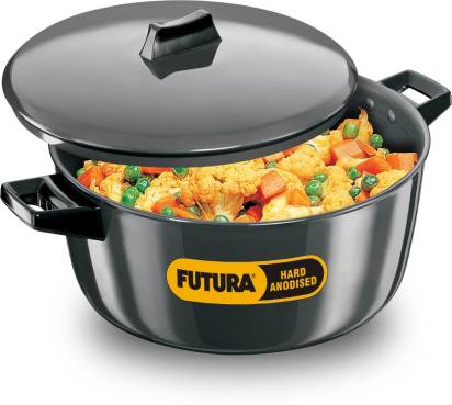 Hawkins Futura Hard Anodised Cook-n-Serve Bowl 6 L Capacity (ACB60) | Grocsy