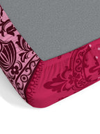 Dreamscape Pink & Cream-Coloured 140 TC Pure Cotton King Bedsheet with 2 Pillow Covers | Grocsy