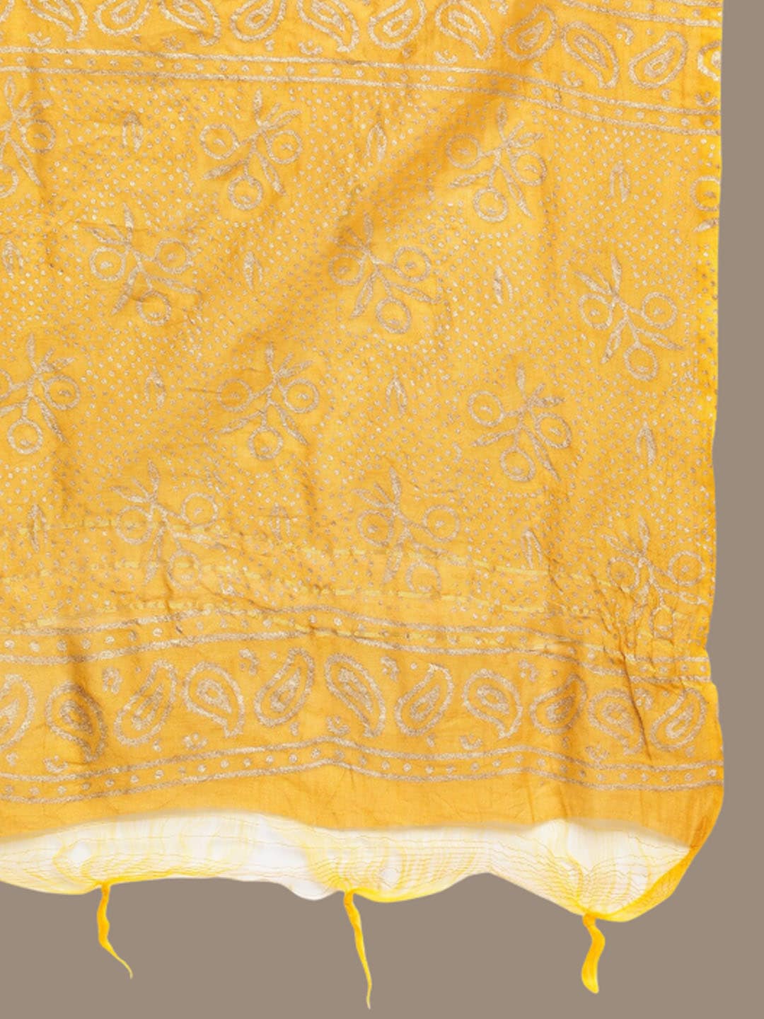 HERE&NOW Ethnic Motifs Embroidered Mirror Work Yoke Anarkali Kurta with Trousers & Dupatta | Grocsy