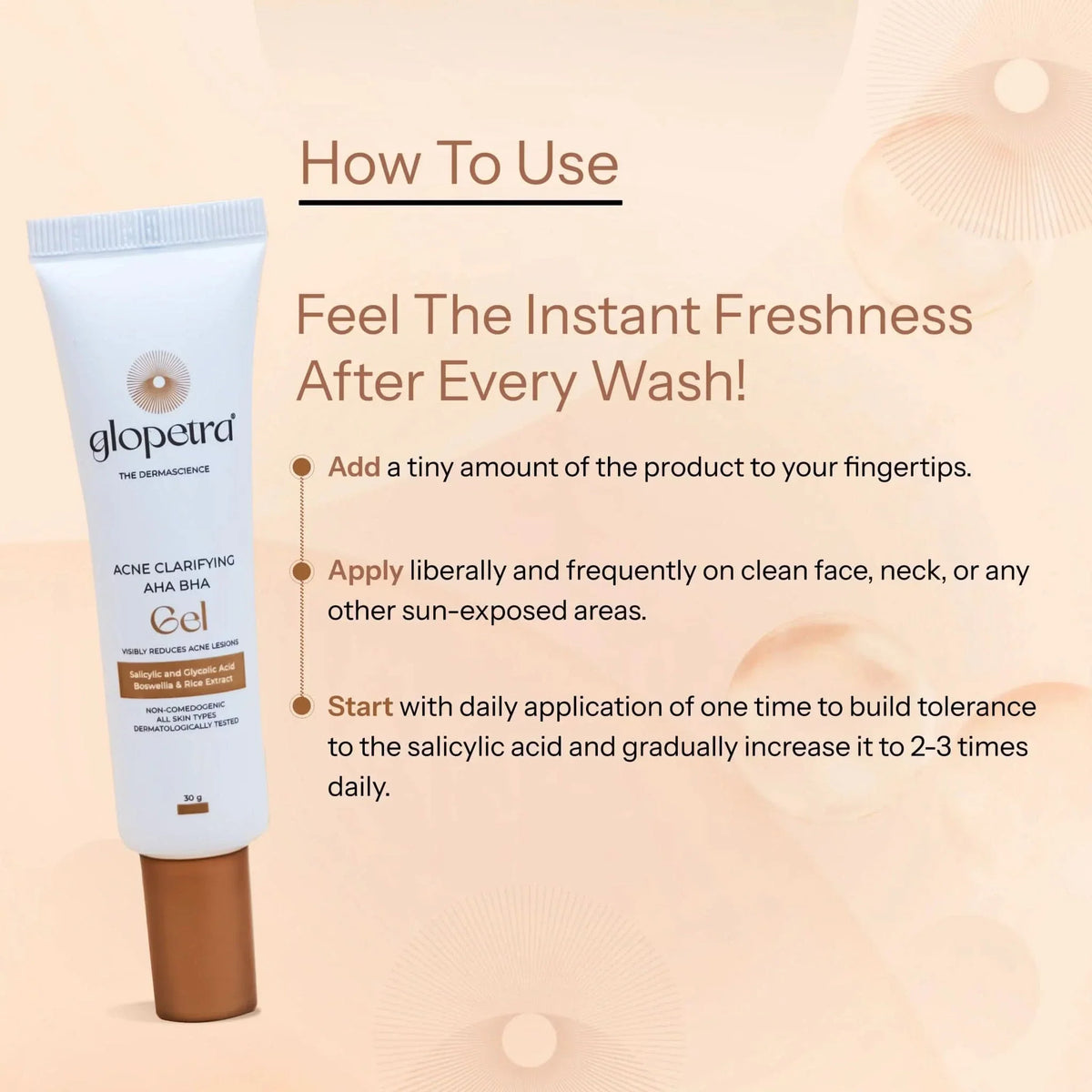 Glopetra Acne Clarifying Aha Bha Gel | Grocsy