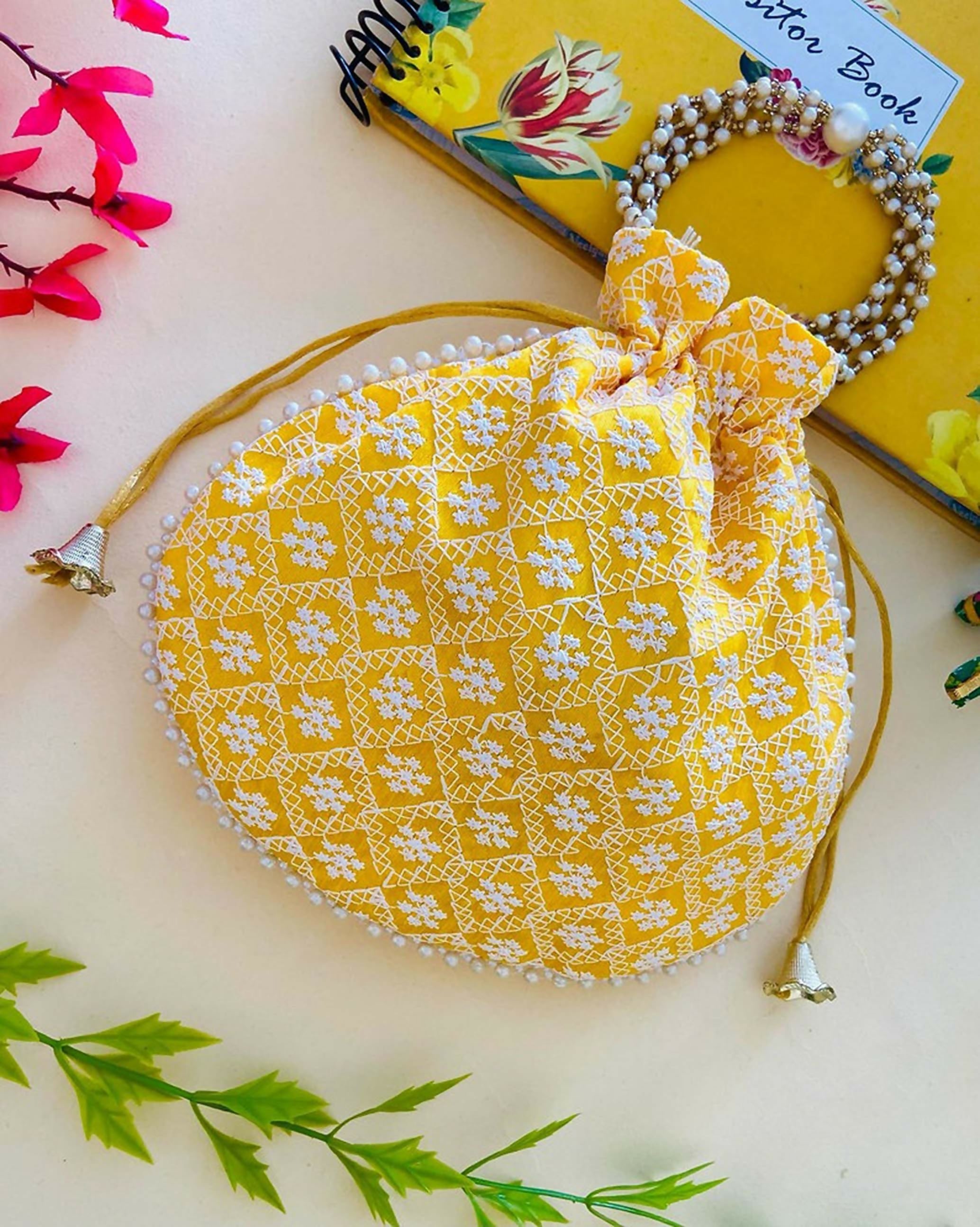 Joban Fashion Potli Bags - Yellow | Grocsy