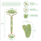 Favon Pack of Facial Roller & Gua Sha for Face, Neck Toning, Firming and Serum Application | Grocsy