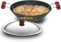 Hawkins Futura Hard Anodised Kadhai with Stainless Steel Lid 3.75 L (AD375S) | Grocsy