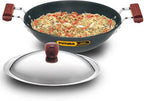 Hawkins Futura Hard Anodised Kadhai with Stainless Steel Lid 3.75 L (AD375S) | Grocsy