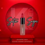 KINDED Satin Saga Bullet Creamy Lipstick With Satin Finish & Vitamin E - 04 Rose Red | Grocsy
