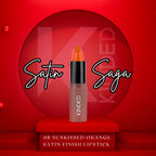 KINDED Satin Saga Bullet Creamy Lipstick With Satin Finish & Vitamin E - 08 Sunkissed Orange | Grocsy