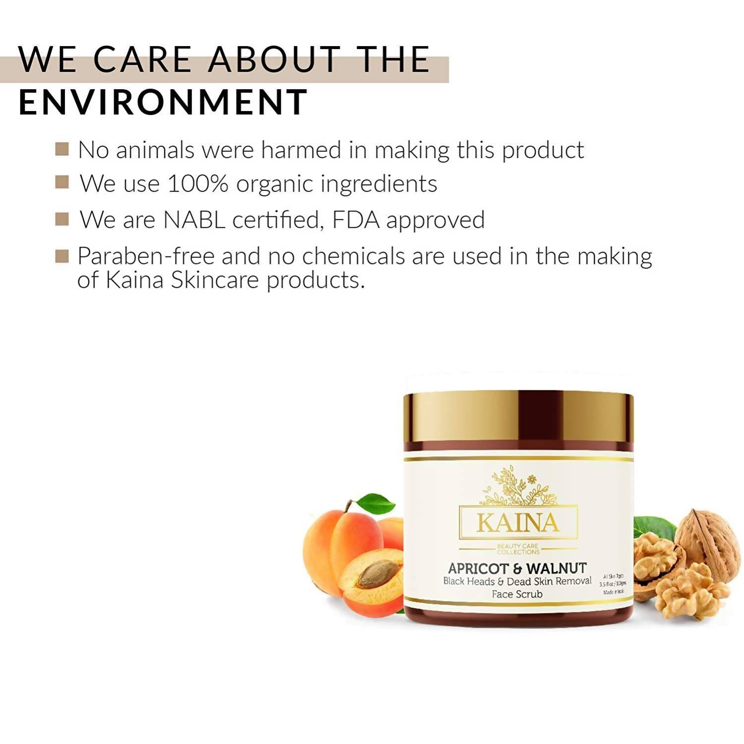 Kaina Apricot & Walnut Face Scrub | Grocsy