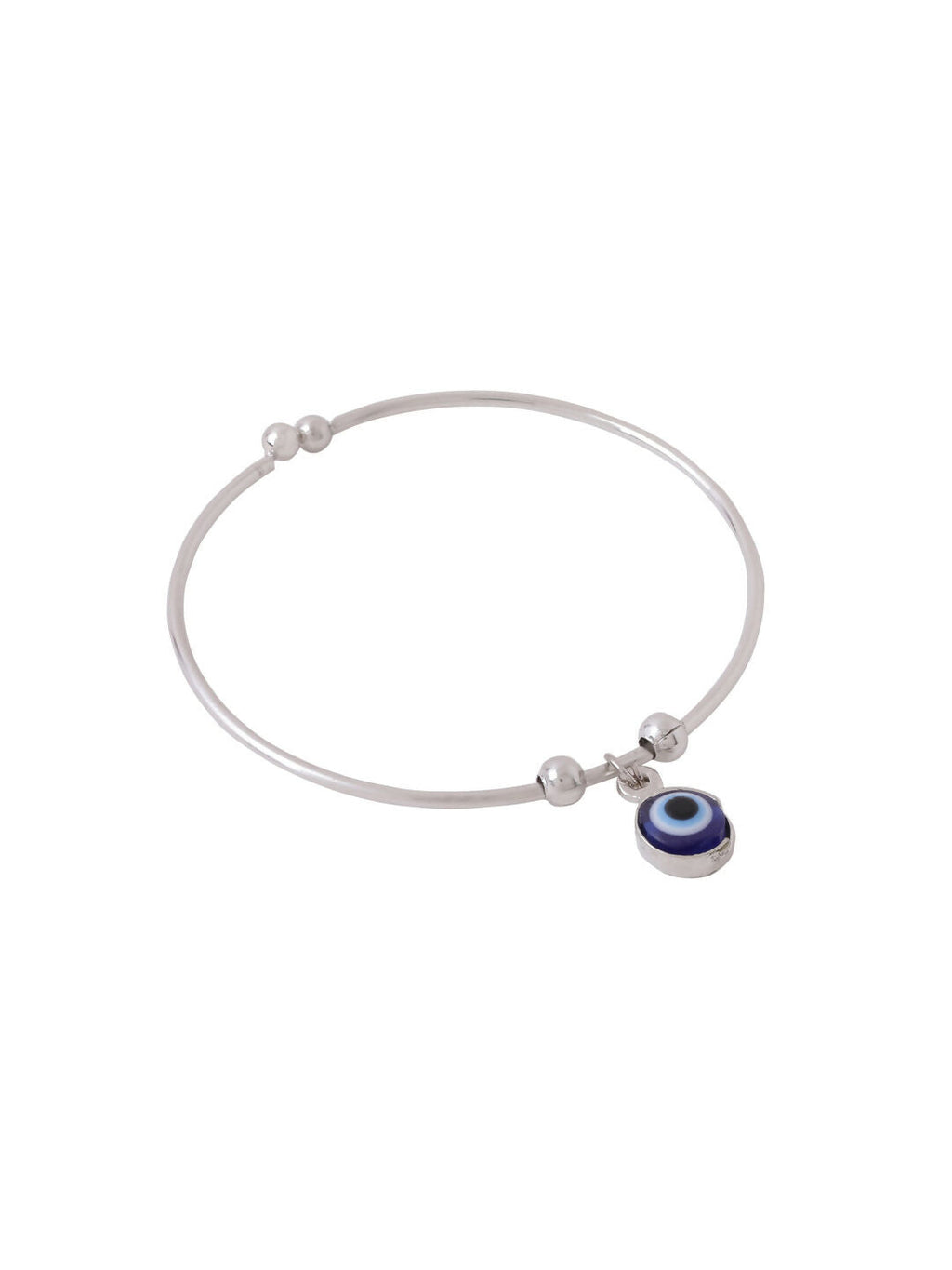 NVR Women Silver-Plated Evil Eye Rakhi With Roli Chawal | Grocsy