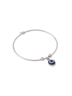 NVR Women Silver-Plated Evil Eye Rakhi With Roli Chawal | Grocsy