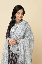 Designer Stylish Pink Cotton Blend Stitched Suit With Dupatta - Tanisha | Grocsy