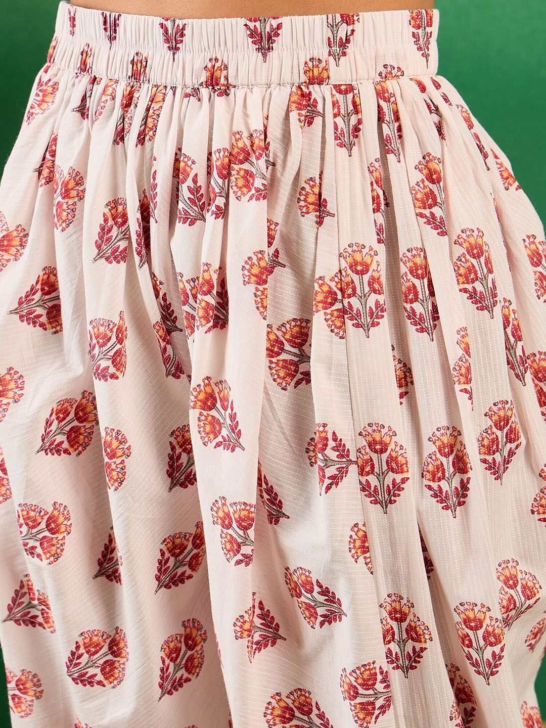 Sangria Printed Pure Cotton Kurta With Dhoti Pants | Grocsy