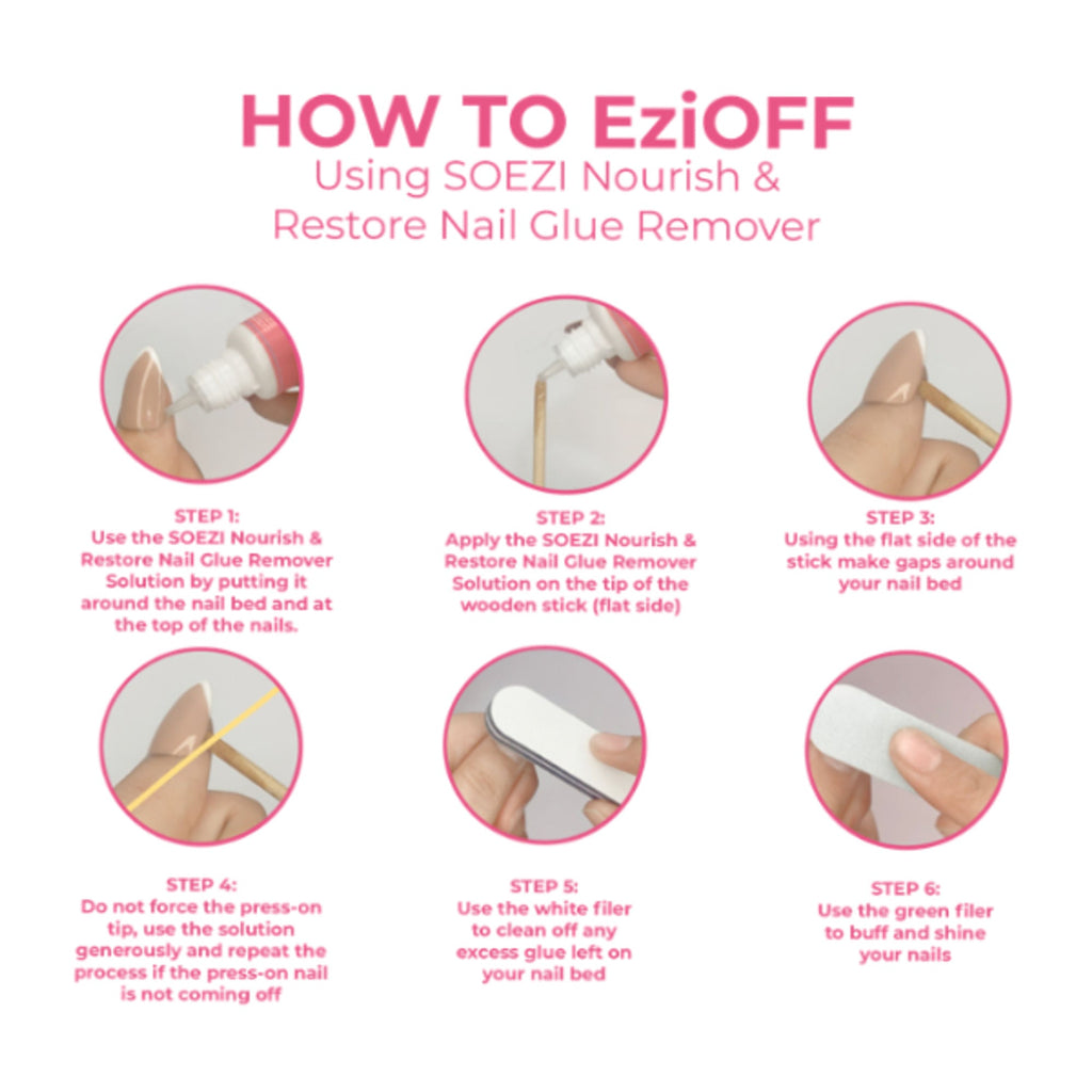 SOEZI Spoilt Brat Reusable Press On Nails - Application Kit | Grocsy