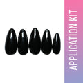 SOEZI Black Beauty Reusable Press On Nails - Application Kit | Grocsy
