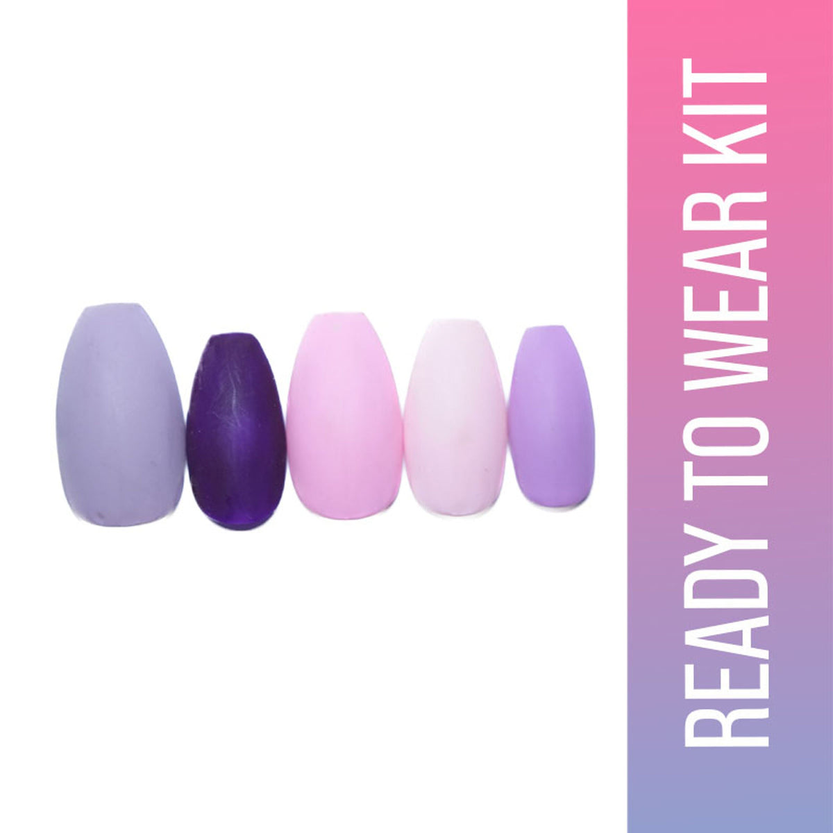 SOEZI Shades Of Purple Reusable Press On Nails - Ready To Wear Kit | Grocsy