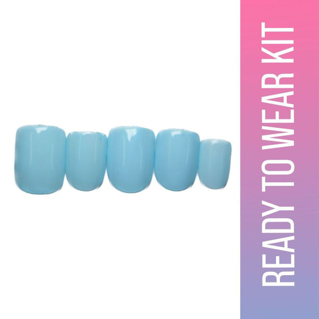 SOEZI Blue Bird Reusable Press On Nails - Ready To Wear Kit | Grocsy