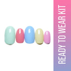 SOEZI Colorful And Confused Reusable Press On Nails - Ready To Wear Kit | Grocsy
