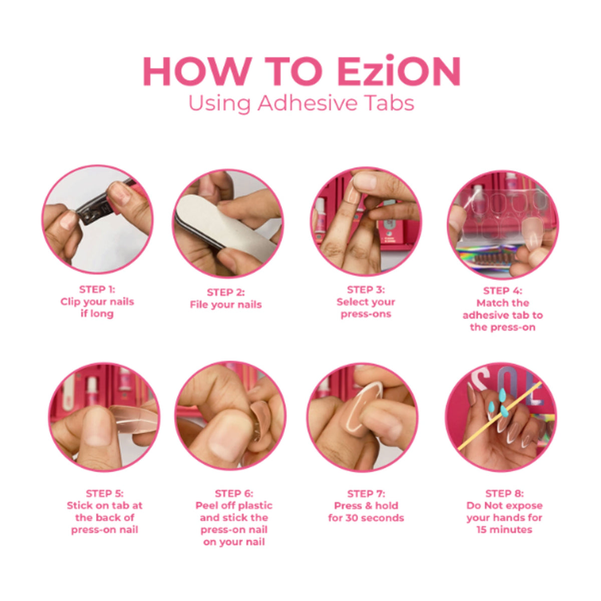 SOEZI Flip'em Off Reusable Press On Nails - Ready To Wear Kit | Grocsy