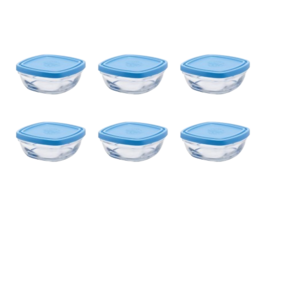 Duralex FreshBox Set of 6 Tempered Glass Container | Grocsy