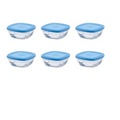 Duralex FreshBox Set of 6 Tempered Glass Container | Grocsy