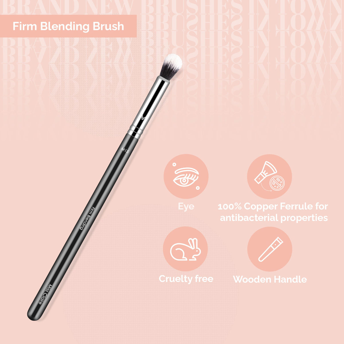 Miss Claire M15 - Firm Blending Brush - Chrome | Grocsy