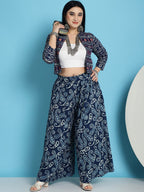 TAG 7 Women Paisley Printed Flared Palazzos | Grocsy