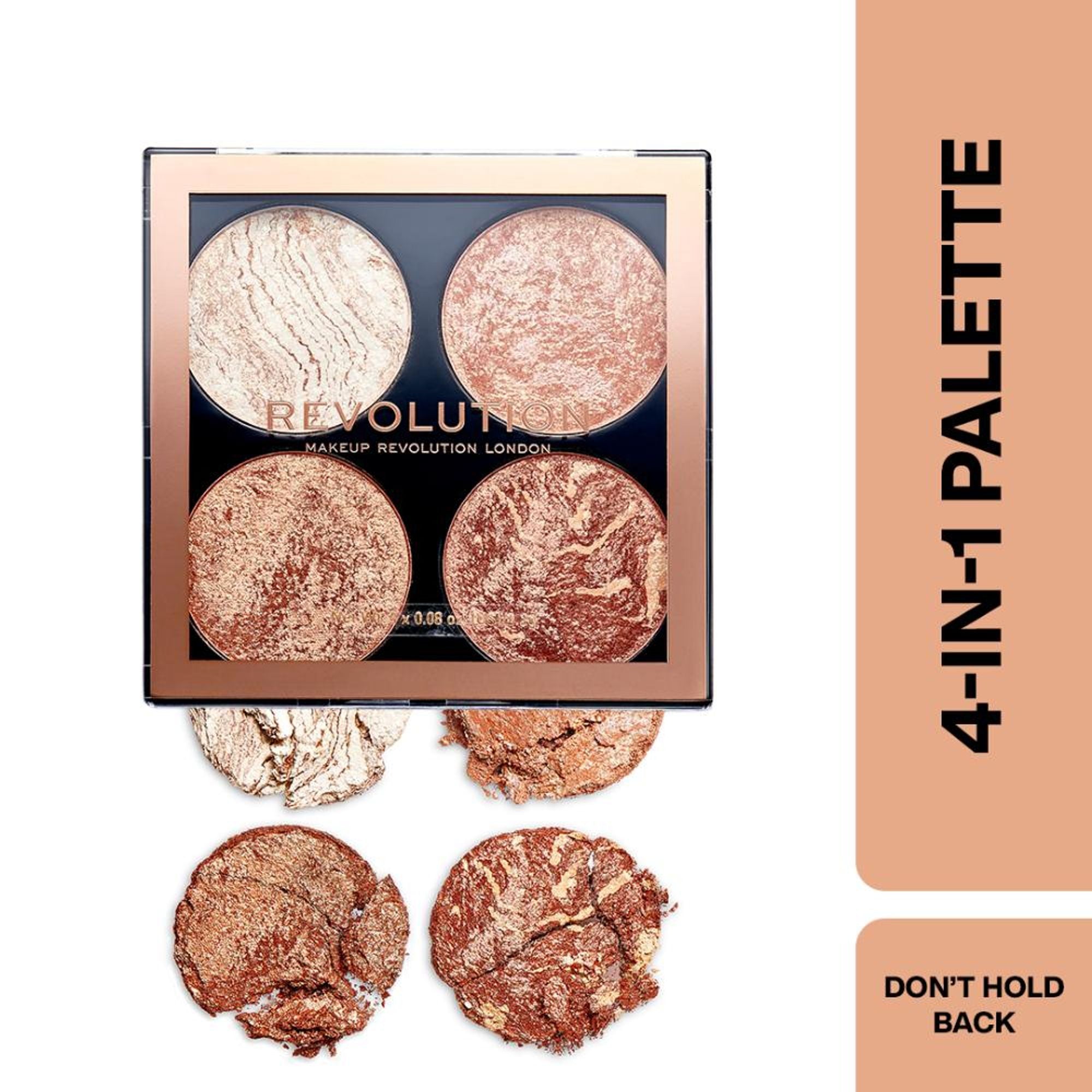 Makeup Revolution Highlighter Cheek Kit - Don't Hold Back | Grocsy