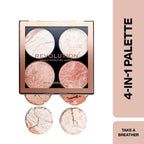 Makeup Revolution Highlighter Cheek Kit - Take A Breather | Grocsy