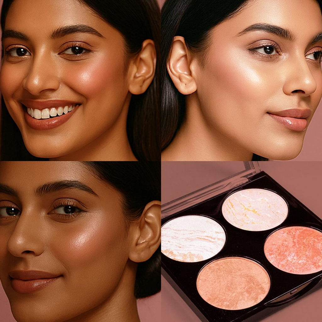 Makeup Revolution Highlighter Cheek Kit - Take A Breather | Grocsy