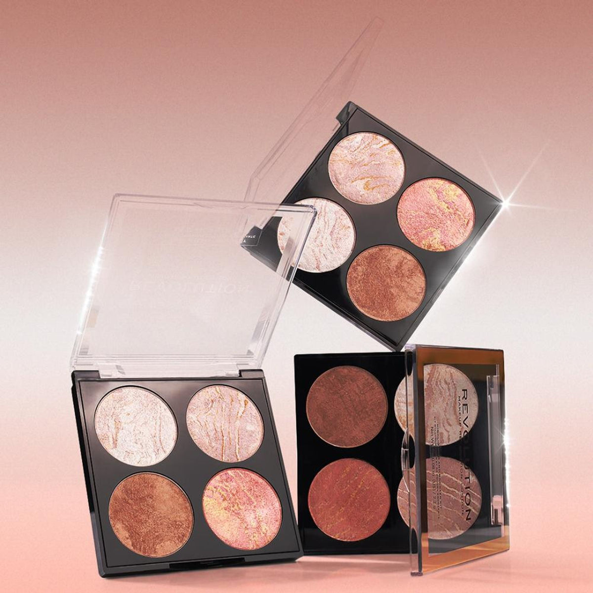 Makeup Revolution Highlighter Cheek Kit - Take A Breather | Grocsy