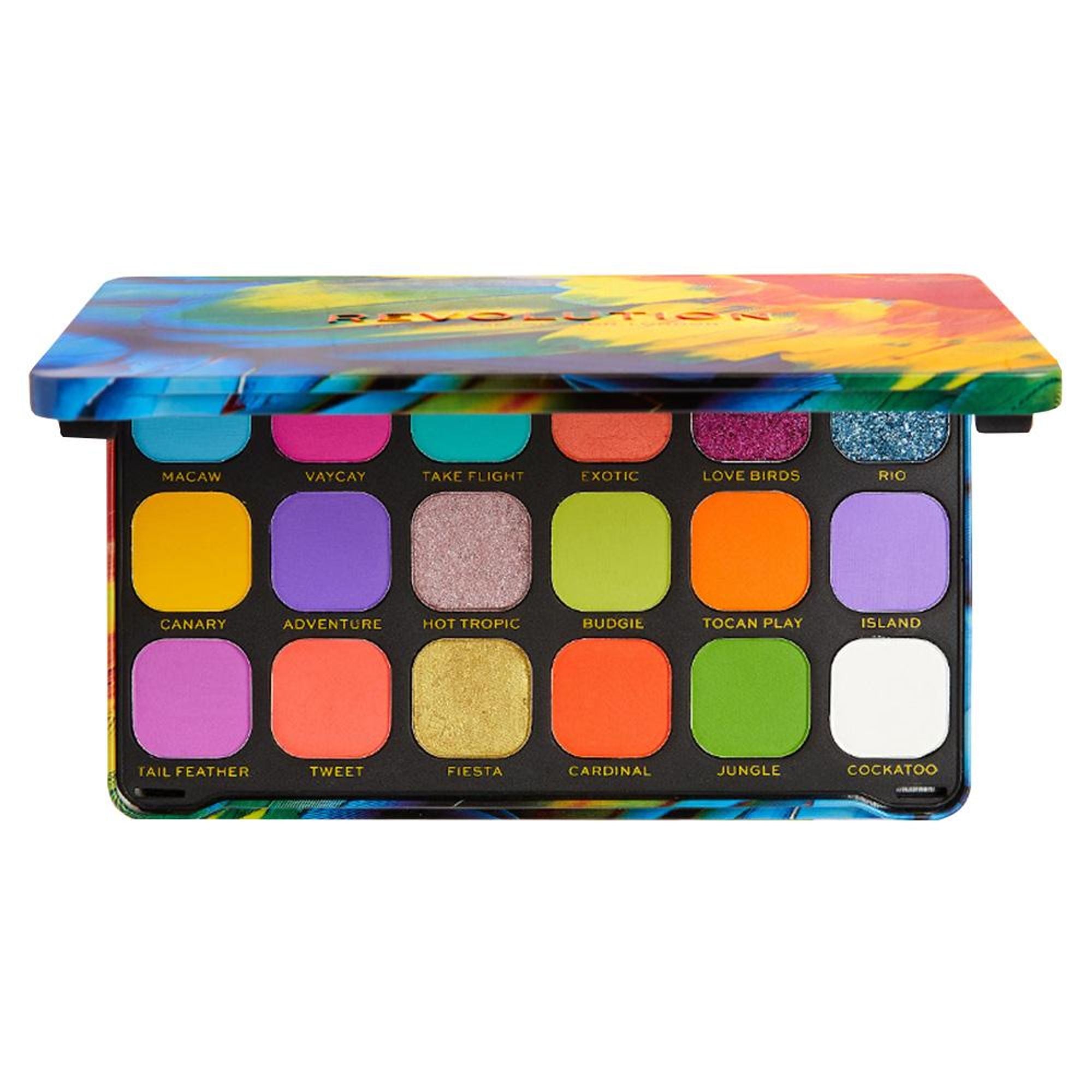 Makeup Revolution Forever Flawless Eyeshadow Palette-18 Smooth & Rich Shade - Bird of Paradise | Grocsy