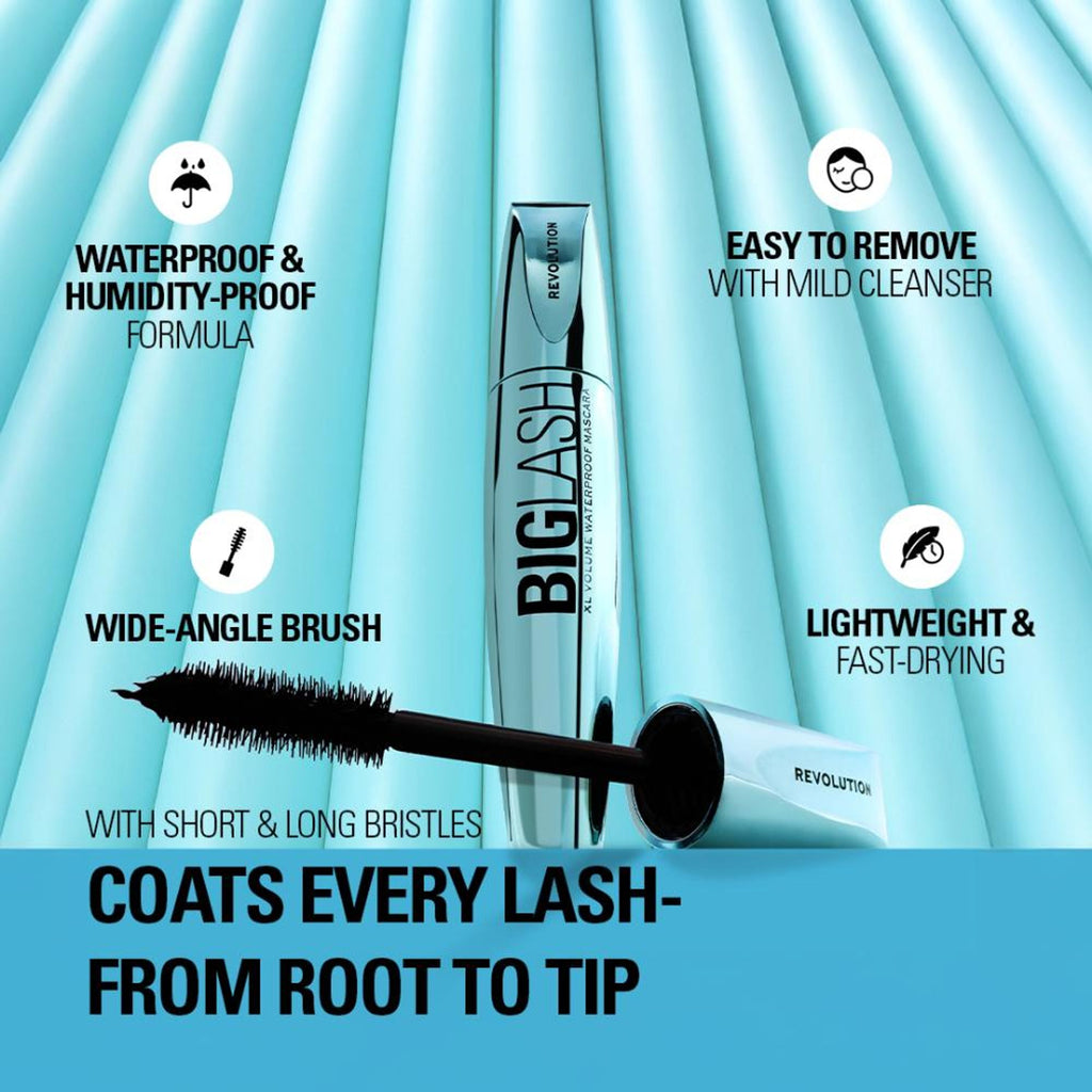 Makeup Revolution Big Lash Waterproof Volume Mascara | Grocsy