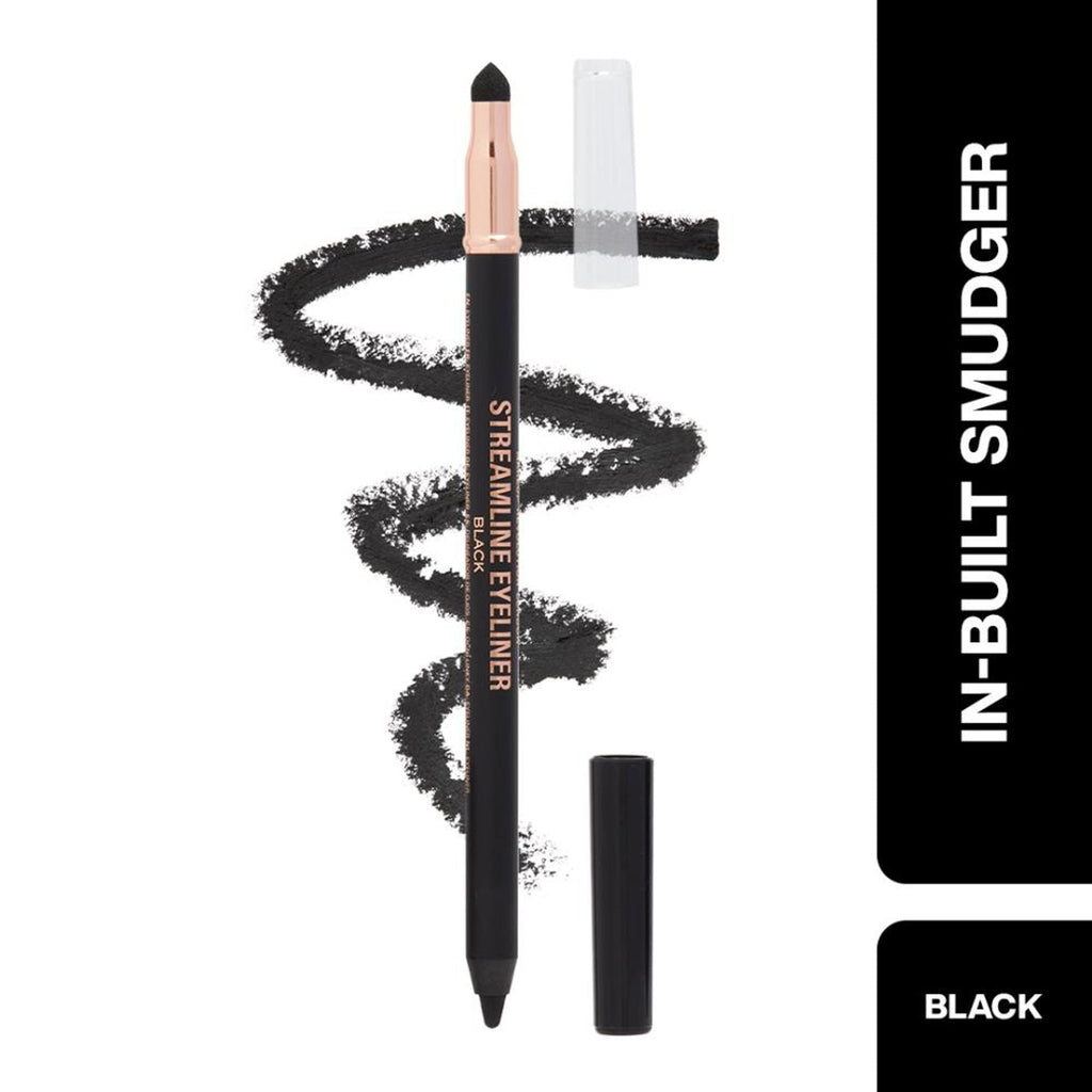 Makeup Revolution Streamline Waterline Eyeliner Pencil-Ultra Creamy Smudge Proof Smokey Looks - Black | Grocsy