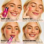 Makeup Revolution Jelly Blush Stick Lip and Cheek Stain - Strawberry Pink | Grocsy