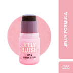 Makeup Revolution Jelly Blush Stick Lip and Cheek Stain - Peach Orange | Grocsy