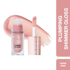Makeup Revolution Pout Bomb Shimmer Lip Gloss - Shine Pink | Grocsy