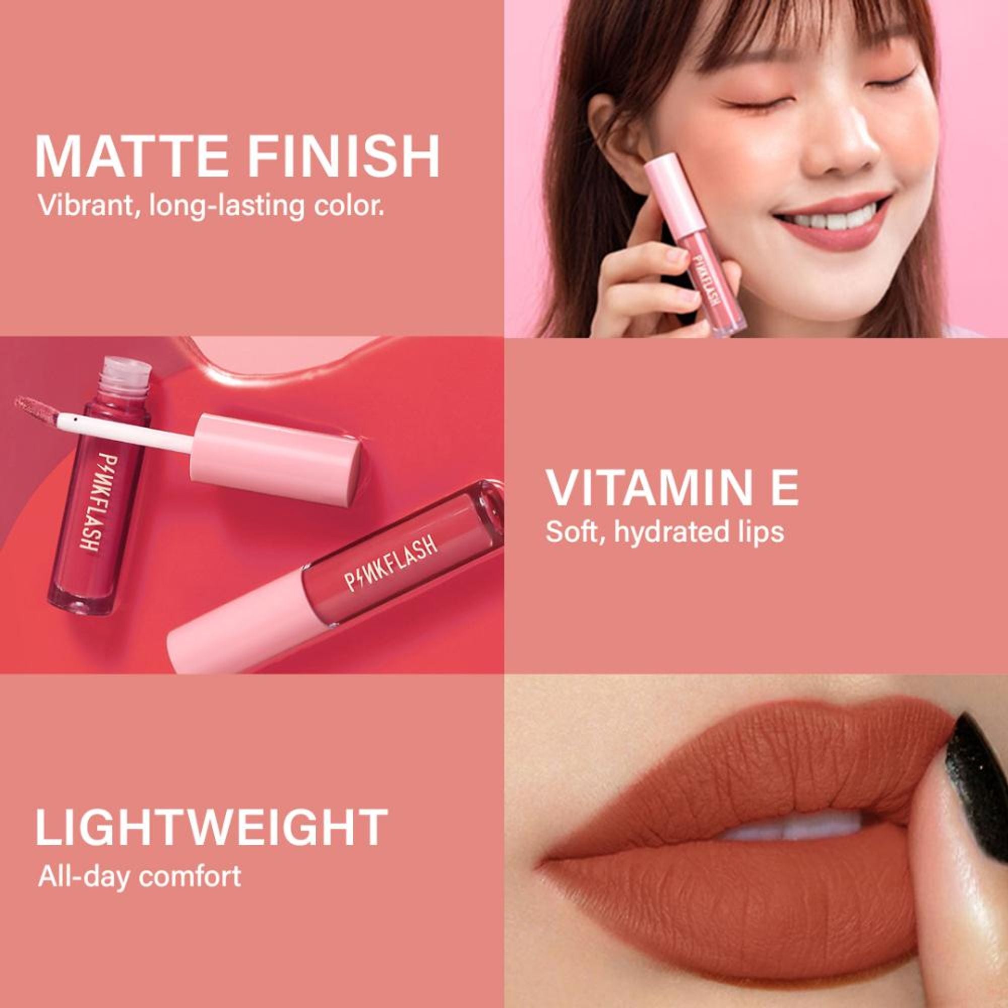 PINKFLASH Melting Matte Lip Cream - O02 Oops | Grocsy