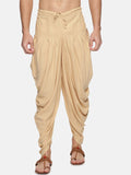 Sethukrishna Men Beige Solid Dhoti Pant | Grocsy
