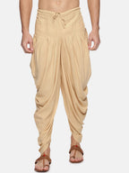 Sethukrishna Men Beige Solid Dhoti Pant | Grocsy