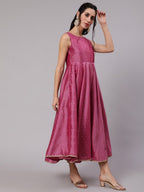 Aks Woven Design Gotta Patti Anarkali Kurta | Grocsy