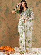 Sangria Woven Design Organza Sarees | Grocsy