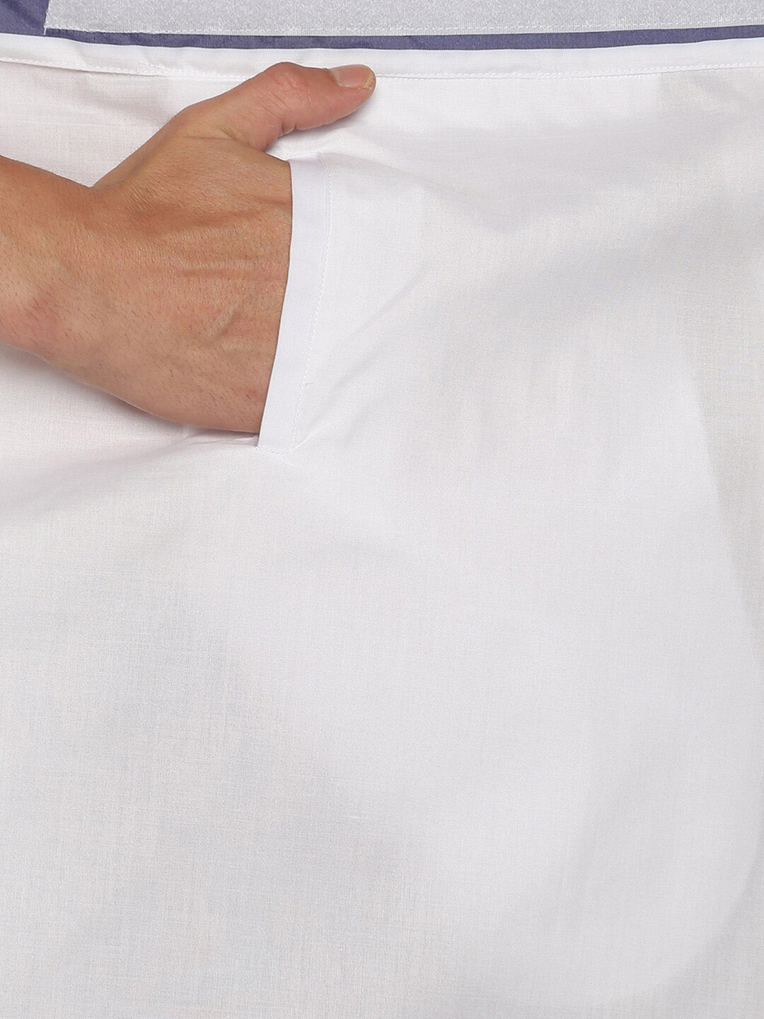 Sethukrishna Men White Solid Cotton Dhoti | Grocsy