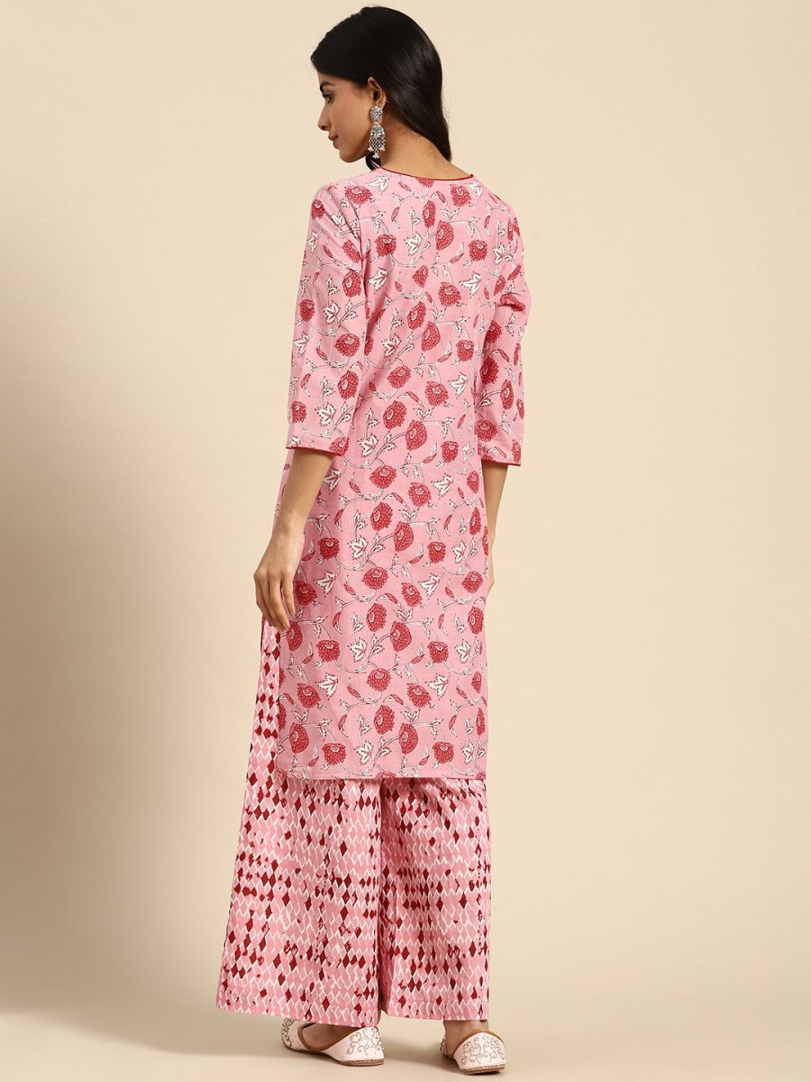 All About You Ethnic Motifs Printed Kurta with Palazzos | Grocsy