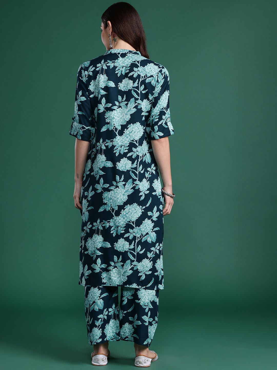 Indo Era Floral Printed Kurta with Palazzos | Grocsy