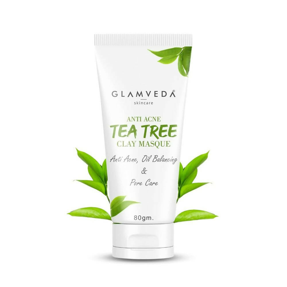 Glamveda Tea Tree Anti Acne Mud Mask | Grocsy