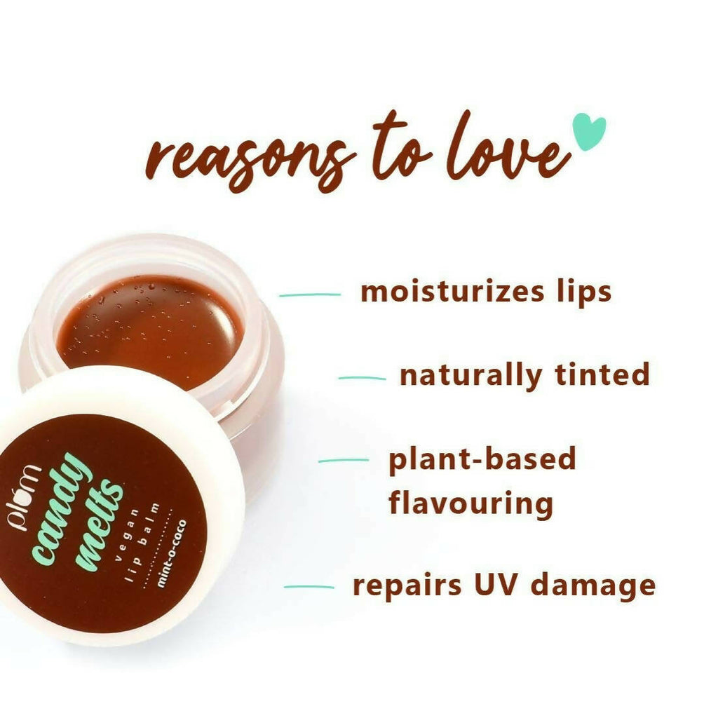 Plum Candy Melts Vegan Lip Balm - Mint-o-Coco | Grocsy