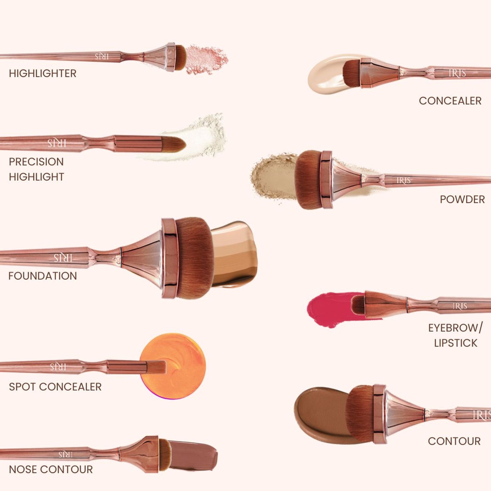 IRIS COSMETICS Luminous HD Precision Highlight Brush | Grocsy