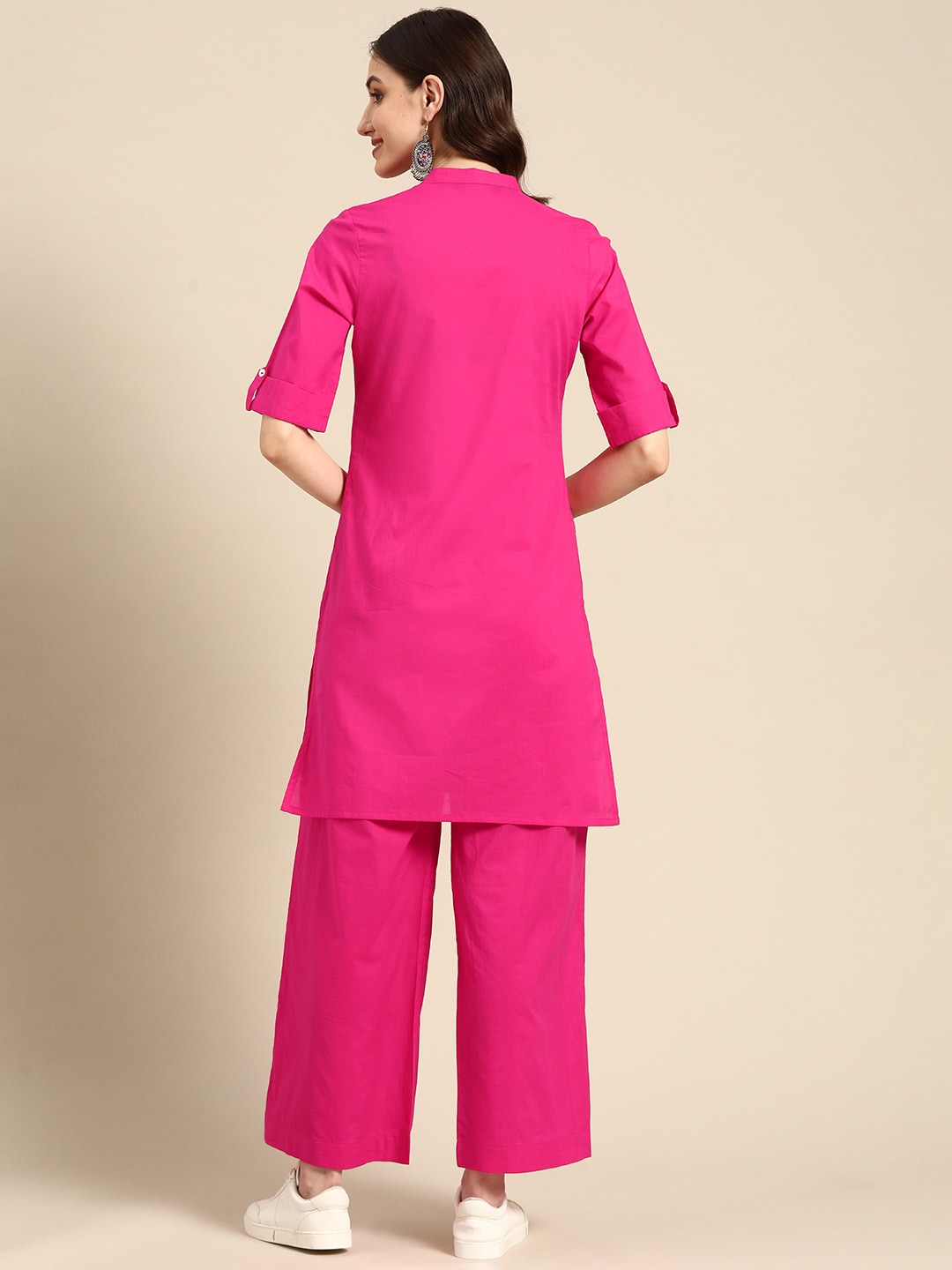 Sangria Women Pure Cotton Kurta with Palazzos | Grocsy